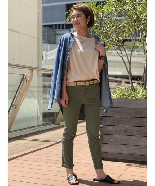 GAP(ギャップ)の「カジュアル ルーズフィット ドロップショルダー トップス(Tシャツ/カットソー・レディース・ブラック/ミント/その他/グレー・XXS/L/M/S/XL/XS)」の15枚目の写真