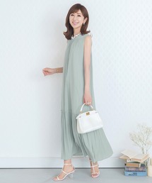 ワンピース パウダーサテン ギャザーデザイン Prima Scherrer