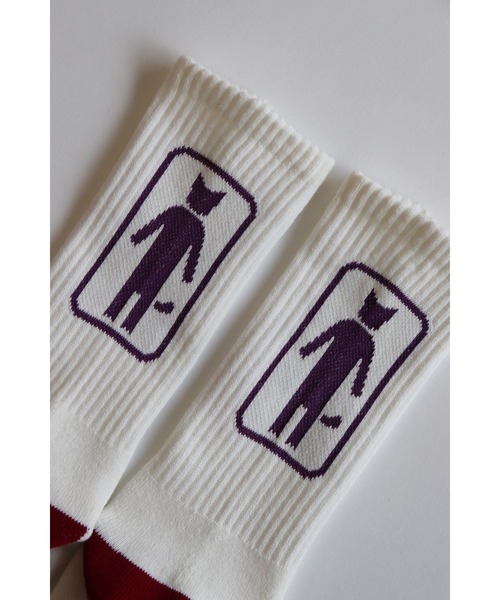 AlexanderLeeChang（アレキサンダーリーチャン）の「AlexanderLeeChang/アレキサンダーリーチャン NYANCOFFEE SOCKS 靴下（ソックス/靴下・メンズ・ホワイト/ブラウン/オレンジ・ONE SIZE）」の4枚目の写真