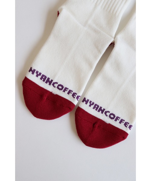 AlexanderLeeChang（アレキサンダーリーチャン）の「AlexanderLeeChang/アレキサンダーリーチャン NYANCOFFEE SOCKS 靴下（ソックス/靴下・メンズ・ホワイト/ブラウン/オレンジ・ONE SIZE）」の7枚目の写真