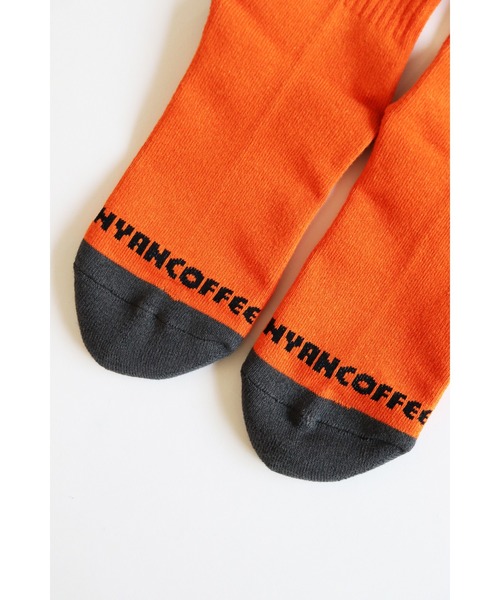 AlexanderLeeChang（アレキサンダーリーチャン）の「AlexanderLeeChang/アレキサンダーリーチャン NYANCOFFEE SOCKS 靴下（ソックス/靴下・メンズ・ホワイト/ブラウン/オレンジ・ONE SIZE）」の8枚目の写真