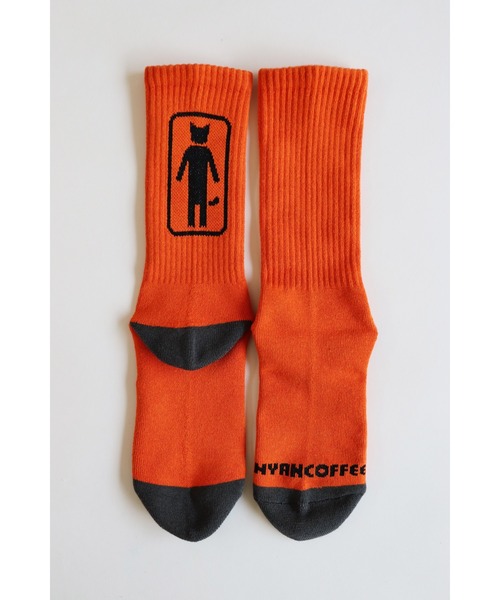 AlexanderLeeChang（アレキサンダーリーチャン）の「AlexanderLeeChang/アレキサンダーリーチャン NYANCOFFEE SOCKS 靴下（ソックス/靴下・メンズ・ホワイト/ブラウン/オレンジ・ONE SIZE）」の9枚目の写真