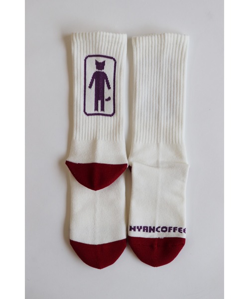 AlexanderLeeChang（アレキサンダーリーチャン）の「AlexanderLeeChang/アレキサンダーリーチャン NYANCOFFEE SOCKS 靴下（ソックス/靴下・メンズ・ホワイト/ブラウン/オレンジ・ONE SIZE）」の10枚目の写真
