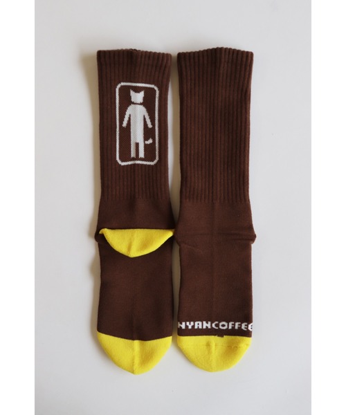 AlexanderLeeChang（アレキサンダーリーチャン）の「AlexanderLeeChang/アレキサンダーリーチャン NYANCOFFEE SOCKS 靴下（ソックス/靴下・メンズ・ホワイト/ブラウン/オレンジ・ONE SIZE）」の11枚目の写真