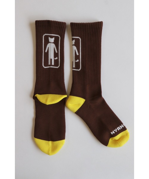 AlexanderLeeChang（アレキサンダーリーチャン）の「AlexanderLeeChang/アレキサンダーリーチャン NYANCOFFEE SOCKS 靴下（ソックス/靴下・メンズ・ホワイト/ブラウン/オレンジ・ONE SIZE）」の12枚目の写真