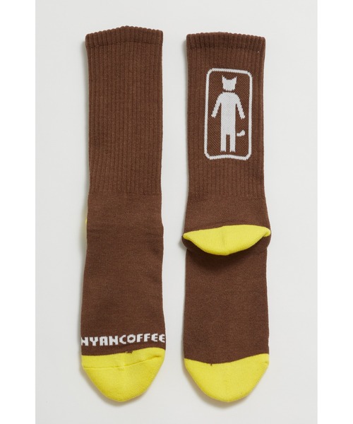 AlexanderLeeChang（アレキサンダーリーチャン）の「AlexanderLeeChang/アレキサンダーリーチャン NYANCOFFEE SOCKS 靴下（ソックス/靴下・メンズ・ホワイト/ブラウン/オレンジ・ONE SIZE）」の15枚目の写真