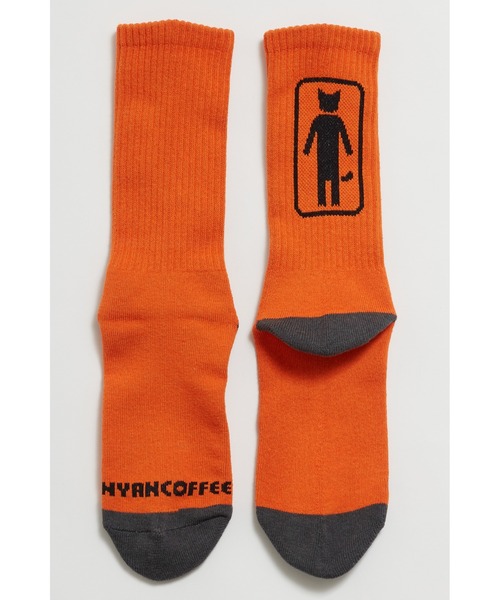 AlexanderLeeChang（アレキサンダーリーチャン）の「AlexanderLeeChang/アレキサンダーリーチャン NYANCOFFEE SOCKS 靴下（ソックス/靴下・メンズ・ホワイト/ブラウン/オレンジ・ONE SIZE）」の16枚目の写真