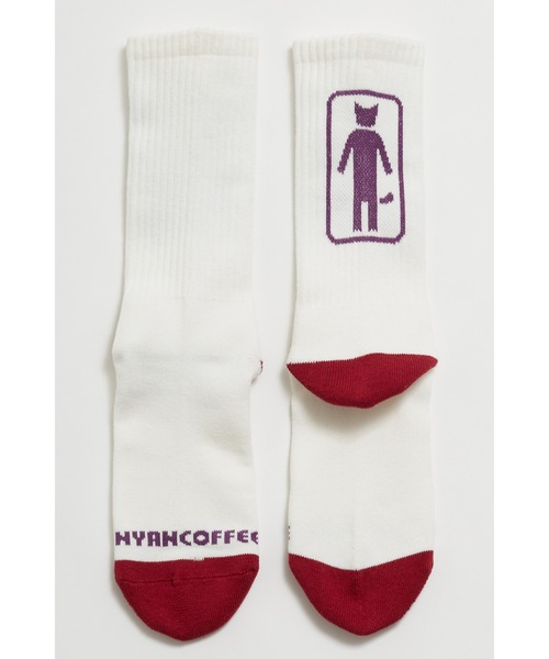 AlexanderLeeChang（アレキサンダーリーチャン）の「AlexanderLeeChang/アレキサンダーリーチャン NYANCOFFEE SOCKS 靴下（ソックス/靴下・メンズ・ホワイト/ブラウン/オレンジ・ONE SIZE）」の17枚目の写真