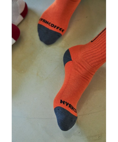 AlexanderLeeChang（アレキサンダーリーチャン）の「AlexanderLeeChang/アレキサンダーリーチャン NYANCOFFEE SOCKS 靴下（ソックス/靴下・メンズ・ホワイト/ブラウン/オレンジ・ONE SIZE）」の19枚目の写真