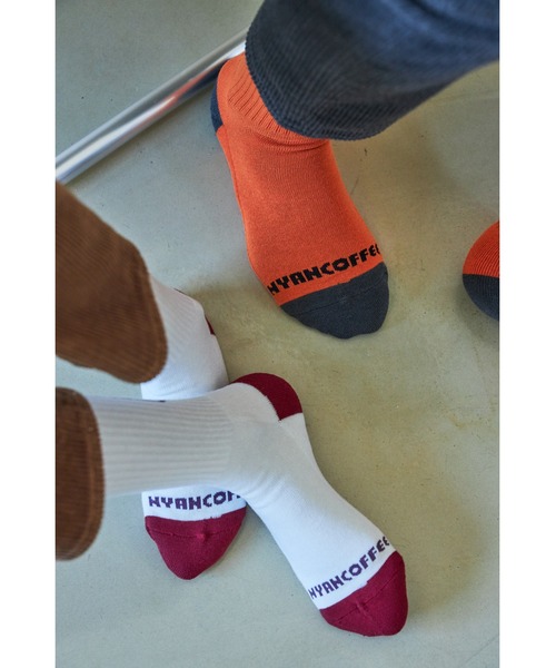 AlexanderLeeChang（アレキサンダーリーチャン）の「AlexanderLeeChang/アレキサンダーリーチャン NYANCOFFEE SOCKS 靴下（ソックス/靴下・メンズ・ホワイト/ブラウン/オレンジ・ONE SIZE）」の20枚目の写真
