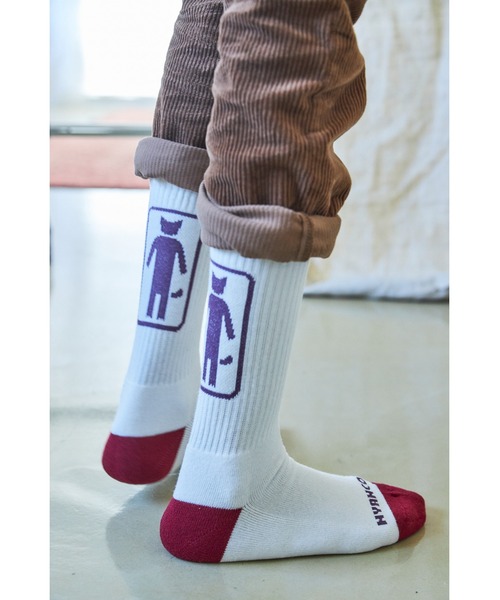 AlexanderLeeChang（アレキサンダーリーチャン）の「AlexanderLeeChang/アレキサンダーリーチャン NYANCOFFEE SOCKS 靴下（ソックス/靴下・メンズ・ホワイト/ブラウン/オレンジ・ONE SIZE）」の21枚目の写真