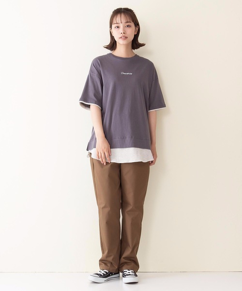 CONVERSE(コンバース)の「【CONVERSE/コンバース】スソワッフルキリカエバックプリントTシャツ(Tシャツ/カットソー・レディース・ライトブルー/ライトグリーン/スミクロ・LARGE/MEDIUM)」の17枚目の写真