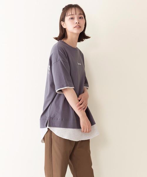 CONVERSE(コンバース)の「【CONVERSE/コンバース】スソワッフルキリカエバックプリントTシャツ(Tシャツ/カットソー・レディース・ライトブルー/ライトグリーン/スミクロ・LARGE/MEDIUM)」の18枚目の写真