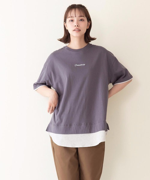 CONVERSE(コンバース)の「【CONVERSE/コンバース】スソワッフルキリカエバックプリントTシャツ(Tシャツ/カットソー・レディース・ライトブルー/ライトグリーン/スミクロ・LARGE/MEDIUM)」の19枚目の写真