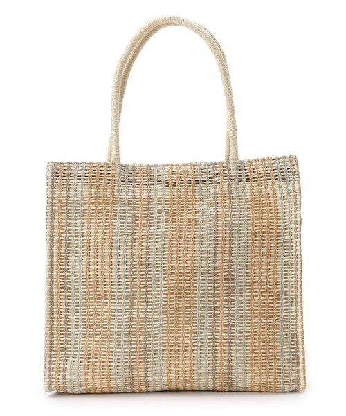 SHOO・LA・RUE（シューラルー）の「◆ペーパースクエアストライプトート（トートバッグ・レディース・オレンジ系その他4/ライトグリーン系2/ピンク系7・00）」の2枚目の写真