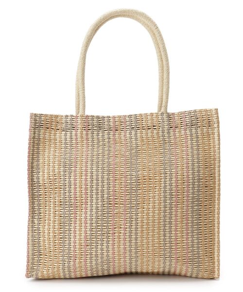 SHOO・LA・RUE（シューラルー）の「◆ペーパースクエアストライプトート（トートバッグ・レディース・オレンジ系その他4/ライトグリーン系2/ピンク系7・00）」の6枚目の写真