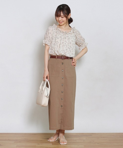 Crisp yours(クリスプユアーズ)の「【WEB限定】フラワーフリルパフブラウス(シャツ/ブラウス・レディース・アイボリー/ピンクベージュ・FREE)」の3枚目の写真