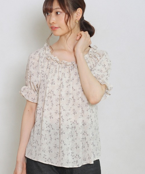Crisp yours(クリスプユアーズ)の「【WEB限定】フラワーフリルパフブラウス(シャツ/ブラウス・レディース・アイボリー/ピンクベージュ・FREE)」の19枚目の写真