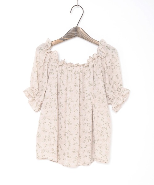 Crisp yours(クリスプユアーズ)の「【WEB限定】フラワーフリルパフブラウス(シャツ/ブラウス・レディース・アイボリー/ピンクベージュ・FREE)」の22枚目の写真