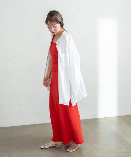 mystic（ミスティック）の「リブニットフレアスカート（スカート・レディース・アイボリー/ブラック/イエロー/ピンク/オレンジ・1/2）」の22枚目の写真