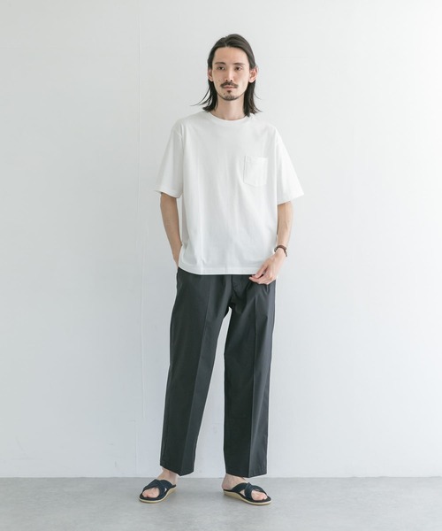 URBAN RESEARCH（アーバンリサーチ）の「コットン/ナイロンポケットTシャツ（Tシャツ/カットソー・メンズ・ホワイト/オリーブ/ベージュ系その他/スミクロ・MEDIUM/LARGE）」の8枚目の写真