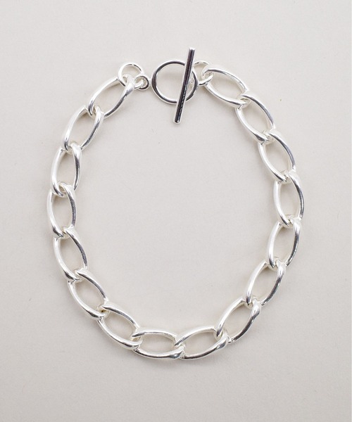 ISOLATION（アイソレーション）の「【ISOLATION / アイソレーション】silver925 Oval Chain Bracelet / オーバルチェーンブレスレット（ブレスレット・レディース・シルバー/シルバー×ゴールド・17cm/19cm）」の3枚目の写真