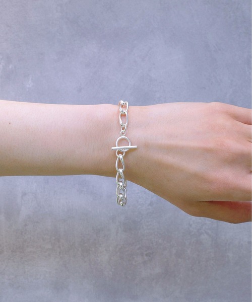 ISOLATION（アイソレーション）の「【ISOLATION / アイソレーション】silver925 Oval Chain Bracelet / オーバルチェーンブレスレット（ブレスレット・レディース・シルバー/シルバー×ゴールド・17cm/19cm）」の13枚目の写真