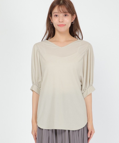 LBC（エルビーシー）の「RN袖パフプルオーバー（Tシャツ/カットソー・レディース・ホワイト/ブラック/ベージュ/ブラウン・M）」の13枚目の写真