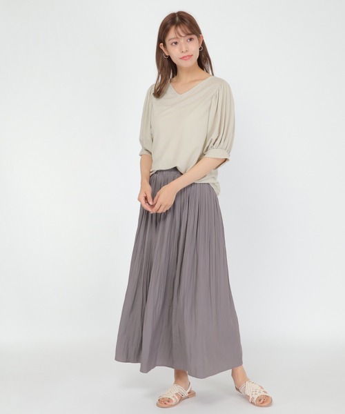 LBC（エルビーシー）の「RN袖パフプルオーバー（Tシャツ/カットソー・レディース・ホワイト/ブラック/ベージュ/ブラウン・M）」の16枚目の写真