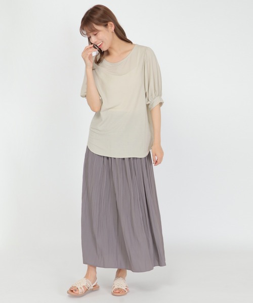 LBC（エルビーシー）の「RN袖パフプルオーバー（Tシャツ/カットソー・レディース・ホワイト/ブラック/ベージュ/ブラウン・M）」の15枚目の写真