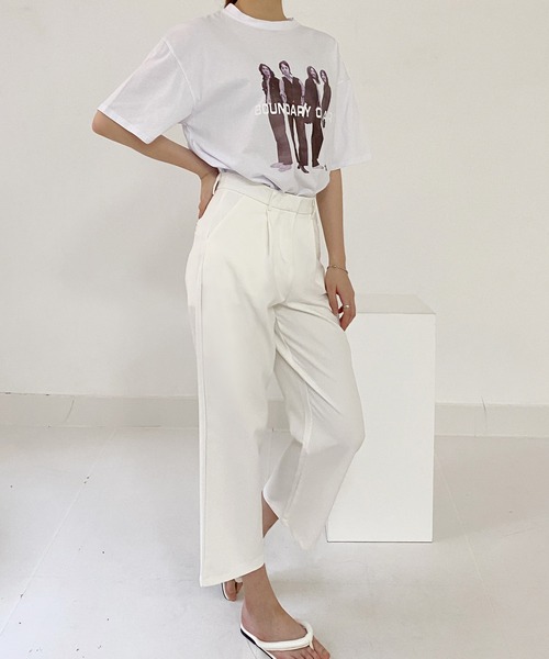 fd style（エフディ スタイル）の「[FD]ドレープハイウエストパンツ（スラックス・レディース・ホワイト/ベージュ・SMALL/MEDIUM/LARGE/X-LARGE）」の6枚目の写真