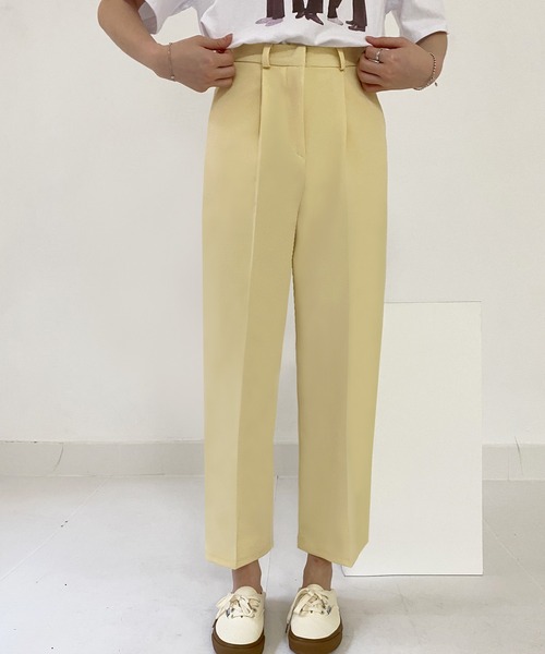 fd style（エフディ スタイル）の「[FD]ドレープハイウエストパンツ（スラックス・レディース・ホワイト/ベージュ・SMALL/MEDIUM/LARGE/X-LARGE）」の3枚目の写真