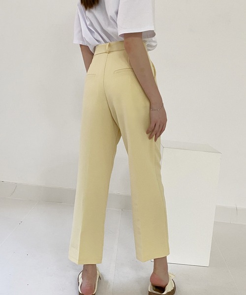 fd style（エフディ スタイル）の「[FD]ドレープハイウエストパンツ（スラックス・レディース・ホワイト/ベージュ・SMALL/MEDIUM/LARGE/X-LARGE）」の13枚目の写真