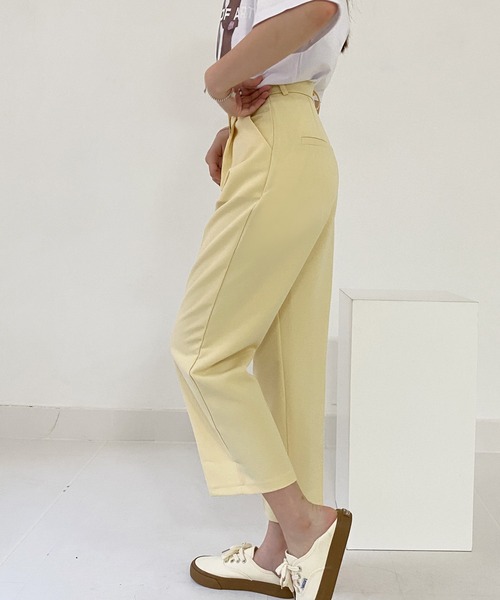 fd style（エフディ スタイル）の「[FD]ドレープハイウエストパンツ（スラックス・レディース・ホワイト/ベージュ・SMALL/MEDIUM/LARGE/X-LARGE）」の9枚目の写真