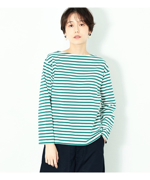 Lee(リー)の「Lee/リー ボートネック カットソー(Tシャツ/カットソー・レディース・ホワイト/ブラック/ベージュ/グリーン系その他/パープル系その他・SMALL/MEDIUM)」の4枚目の写真