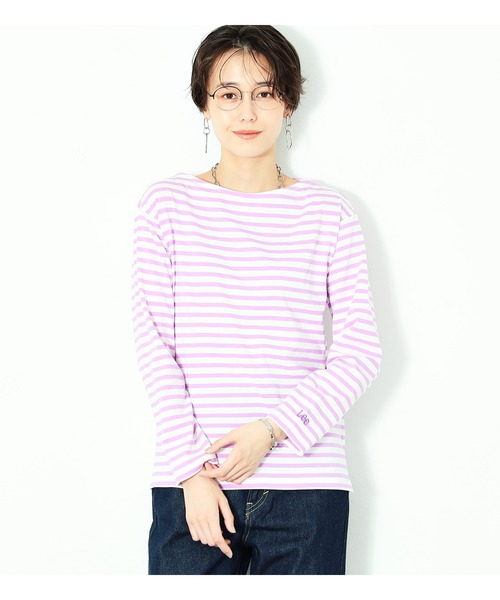 Lee(リー)の「Lee/リー ボートネック カットソー(Tシャツ/カットソー・レディース・ホワイト/ブラック/ベージュ/グリーン系その他/パープル系その他・SMALL/MEDIUM)」の5枚目の写真