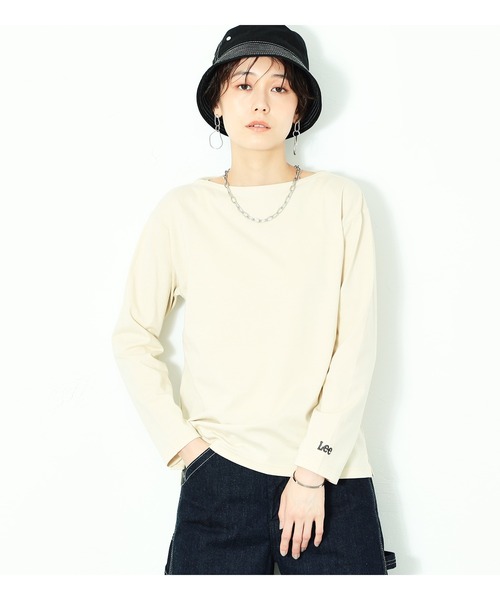 Lee(リー)の「Lee/リー ボートネック カットソー(Tシャツ/カットソー・レディース・ホワイト/ブラック/ベージュ/グリーン系その他/パープル系その他・SMALL/MEDIUM)」の20枚目の写真