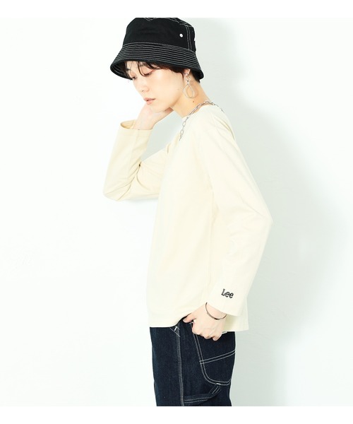 Lee(リー)の「Lee/リー ボートネック カットソー(Tシャツ/カットソー・レディース・ホワイト/ブラック/ベージュ/グリーン系その他/パープル系その他・SMALL/MEDIUM)」の21枚目の写真