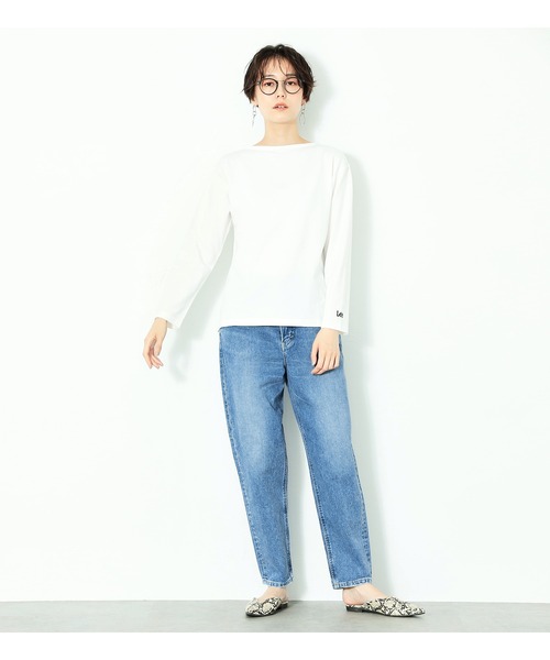 Lee(リー)の「Lee/リー ボートネック カットソー(Tシャツ/カットソー・レディース・ホワイト/ブラック/ベージュ/グリーン系その他/パープル系その他・SMALL/MEDIUM)」の9枚目の写真