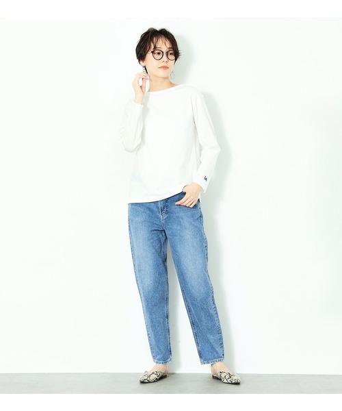 Lee(リー)の「Lee/リー ボートネック カットソー(Tシャツ/カットソー・レディース・ホワイト/ブラック/ベージュ/グリーン系その他/パープル系その他・SMALL/MEDIUM)」の10枚目の写真