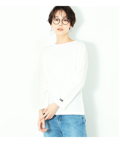 Lee(リー)の「Lee/リー ボートネック カットソー(Tシャツ/カットソー・レディース・ホワイト/ブラック/ベージュ/グリーン系その他/パープル系その他・SMALL/MEDIUM)」の13枚目の写真