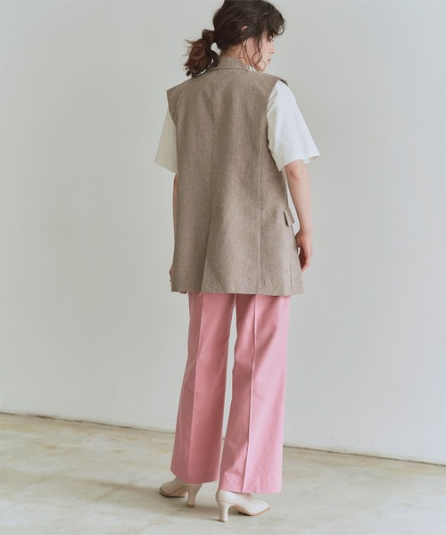 titivate（ティティベイト）の「ﾉｰｽﾘｰﾌﾞﾃｰﾗｰﾄﾞｼﾞｬｹｯﾄ（テーラードジャケット・レディース・ブラック/ベージュ/モカ・S/M）」の22枚目の写真