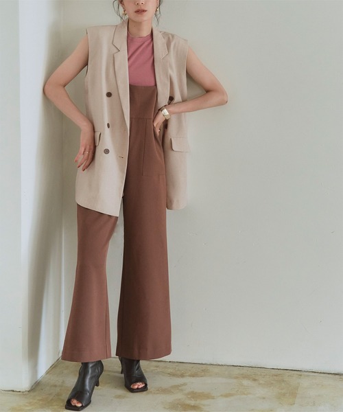 titivate（ティティベイト）の「ﾉｰｽﾘｰﾌﾞﾃｰﾗｰﾄﾞｼﾞｬｹｯﾄ（テーラードジャケット・レディース・ブラック/ベージュ/モカ・S/M）」の12枚目の写真