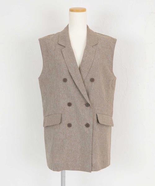 titivate（ティティベイト）の「ﾉｰｽﾘｰﾌﾞﾃｰﾗｰﾄﾞｼﾞｬｹｯﾄ（テーラードジャケット・レディース・ブラック/ベージュ/モカ・S/M）」の15枚目の写真