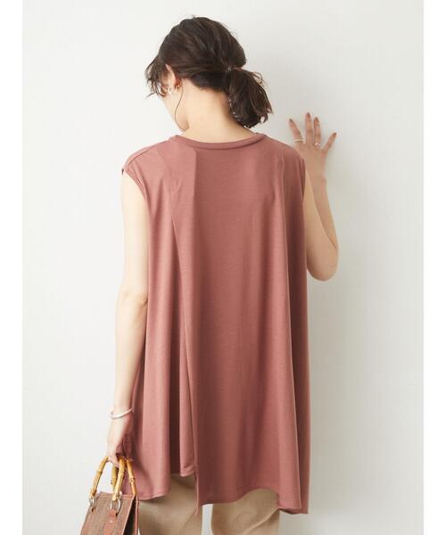 Green Parks(グリーンパークス)の「さらりノースリーブプルオーバー(Tシャツ/カットソー・レディース・ブラック/オフホワイト/ブラウン/グリーン/グレイッシュベージュ・FREE)」の10枚目の写真