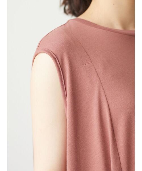 Green Parks(グリーンパークス)の「さらりノースリーブプルオーバー(Tシャツ/カットソー・レディース・ブラック/オフホワイト/ブラウン/グリーン/グレイッシュベージュ・FREE)」の7枚目の写真