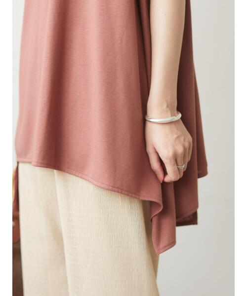 Green Parks(グリーンパークス)の「さらりノースリーブプルオーバー(Tシャツ/カットソー・レディース・ブラック/オフホワイト/ブラウン/グリーン/グレイッシュベージュ・FREE)」の12枚目の写真