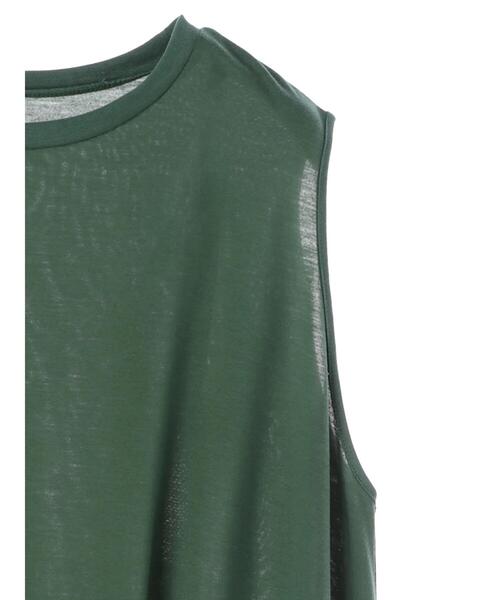 Green Parks(グリーンパークス)の「さらりノースリーブプルオーバー(Tシャツ/カットソー・レディース・ブラック/オフホワイト/ブラウン/グリーン/グレイッシュベージュ・FREE)」の16枚目の写真