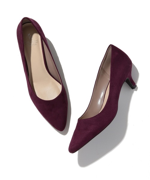 ROPE' PICNIC（ロペピクニック）の「リサイクルエコスエードポインテッドトゥプレーンパンプス（パンプス・レディース・チャコールグレー/ベージュ系その他2/パープル系その他・23.0cm/23.5cm/24.0cm/24.5cm）」の4枚目の写真