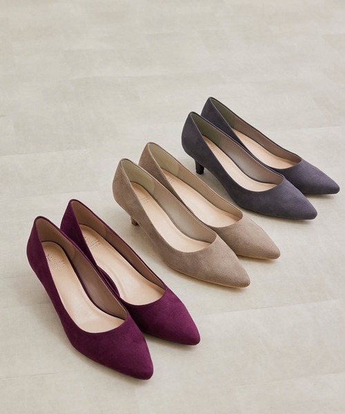 ROPE' PICNIC（ロペピクニック）の「リサイクルエコスエードポインテッドトゥプレーンパンプス（パンプス・レディース・チャコールグレー/ベージュ系その他2/パープル系その他・23.0cm/23.5cm/24.0cm/24.5cm）」の9枚目の写真